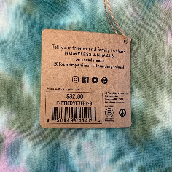 Found My Animal Tie-Dye Pet Dog Shirt Size S Cotton - Picture 5 of 5